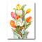 Designart - Blooming White and Orange Tulips Flower - Traditional Canvas Wall Art Print